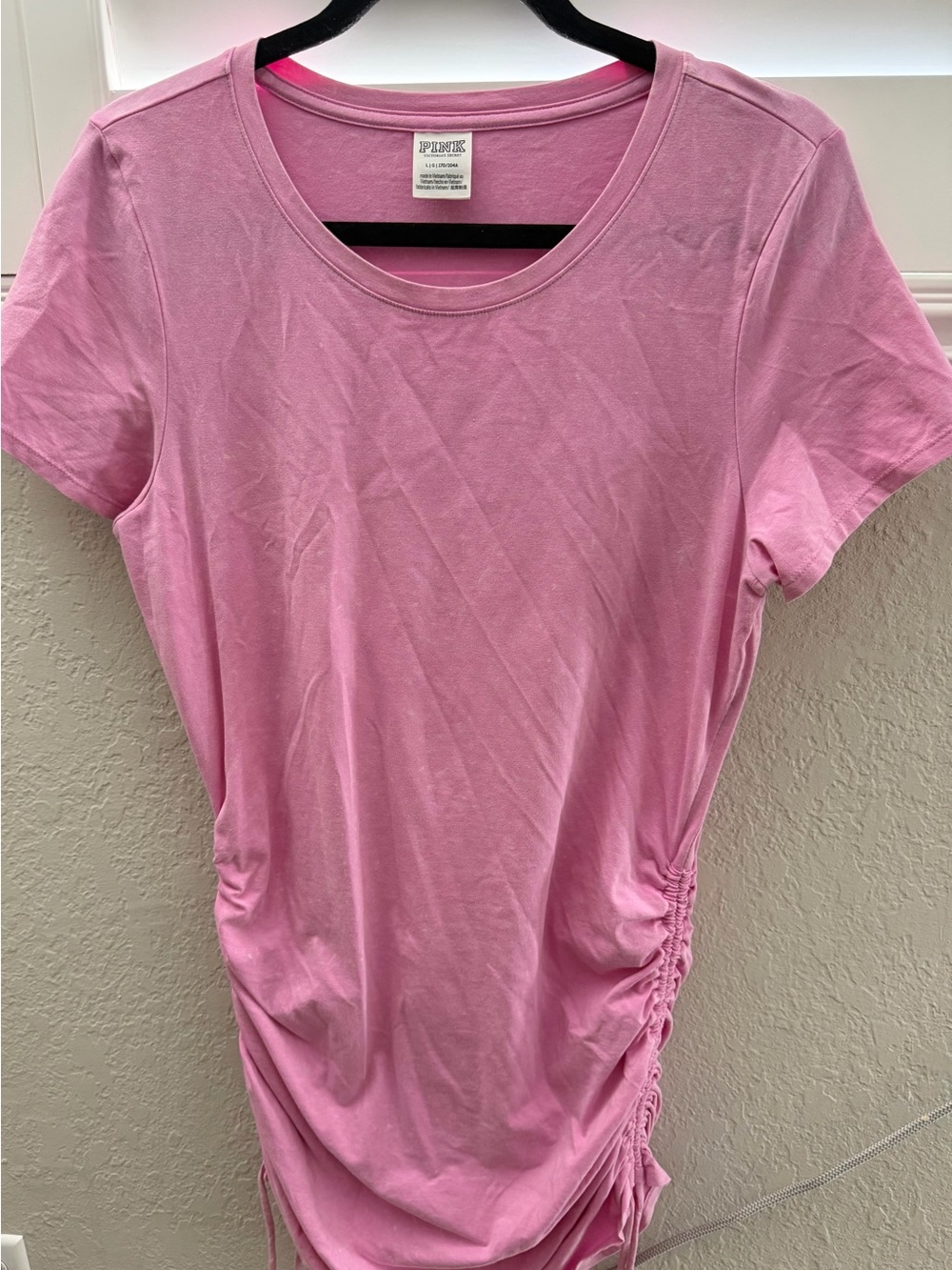 PINK Victoria's Secret Pink Short Sleeve Ruched Side cover-up